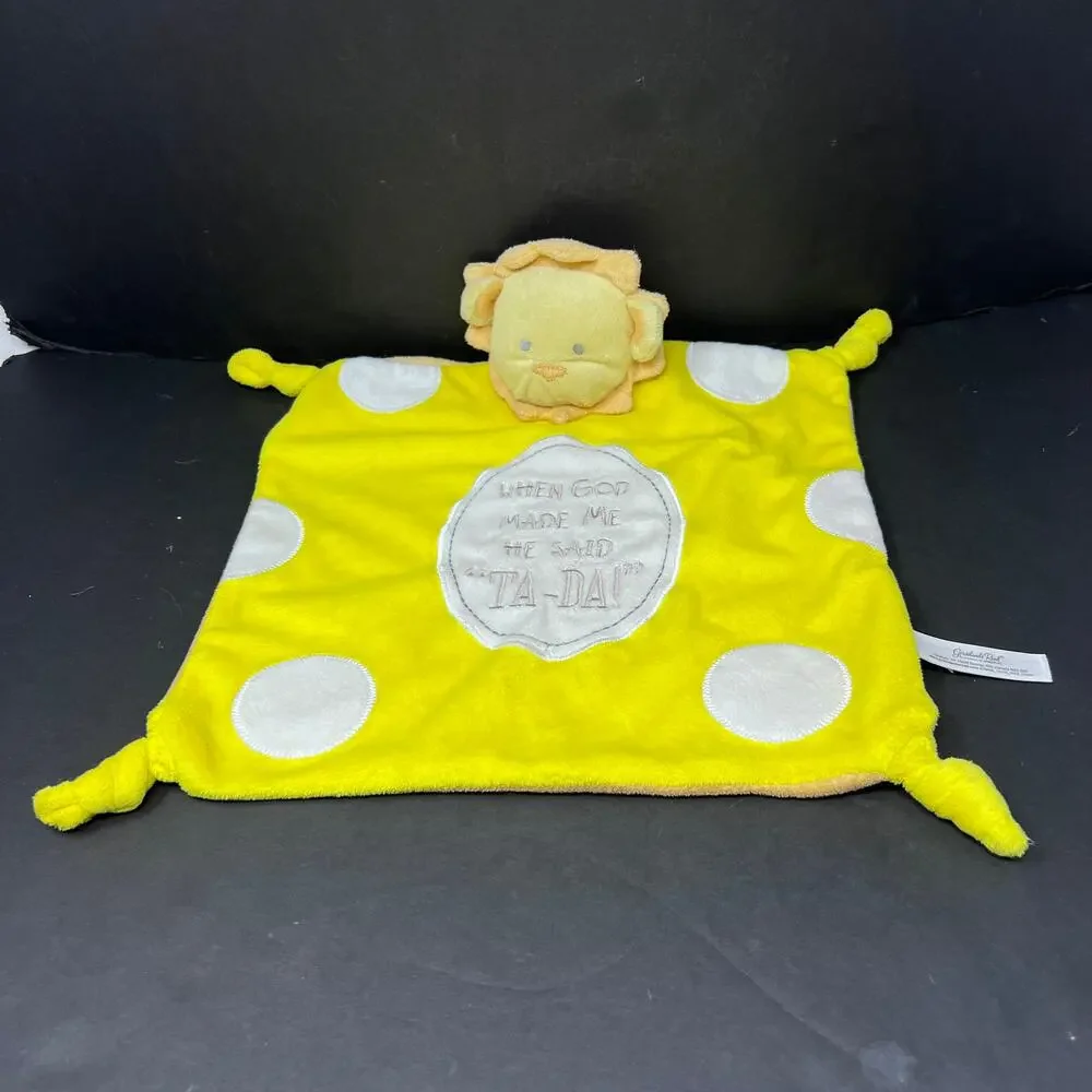 Grasslands Road Baby Lion Yellow‎ Lovey Security Blanket Plush When God Made Me